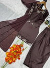 Tew Pure Creap With Heavy Embroidery Work Readymade Suits Online Wholesale